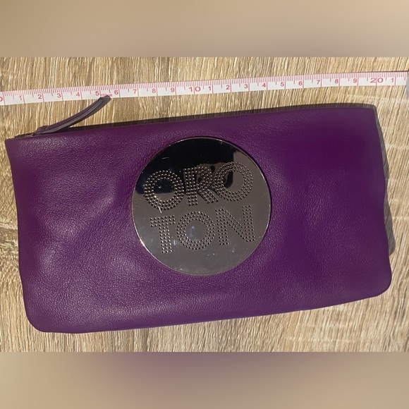 NWT | Oroton Two-Tone Leather Wallet Clutch - Picture 13 of 14